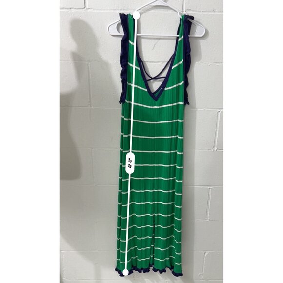 Anthropologie Daily Practice Rosie Long Green Striped Midi Dress‎ NWT L - Picture 9 of 9